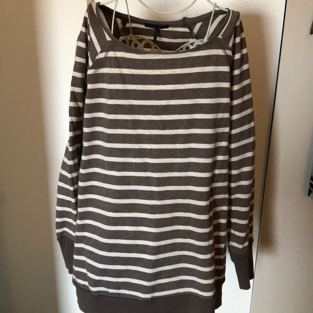 Striped grey and white shirt
